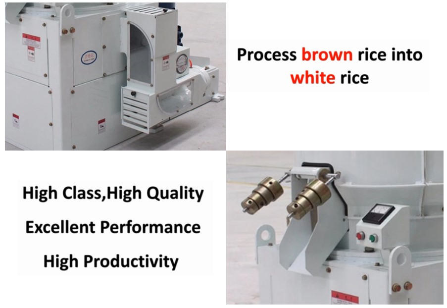 Patented Product Emery Roller Vertical Rice Whitener Machine for Big Rice Mill Polisher