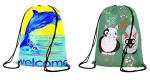 Promotional Printed Sports Drawstring Backpacks Heat Transfer Printing
