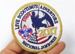 Event Embroidered Badges Patch Overlock For Uniform / Shoes / Caps