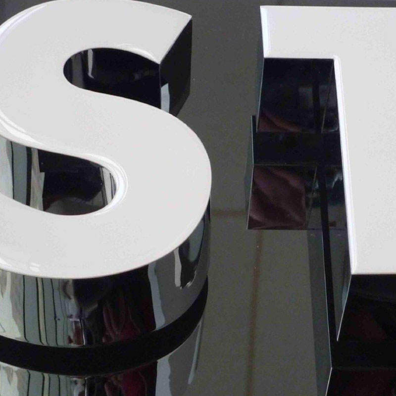 Outdoor Sign Board Stainless Steel Acrylic Led Lighting Illuminated Letter Signs