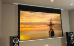 Tubular Motor Ceiling Projector Screen Recessed Tab Tensioned Screen
