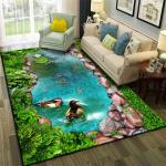 3D Printing Crystal Velvet Floor Carpet Rug Dining Room Floor Mat