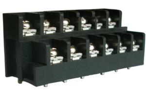Quality 20A Barrier Terminal Block Pitch 11mm Plastic PA66 Brass Two Levels wholesale