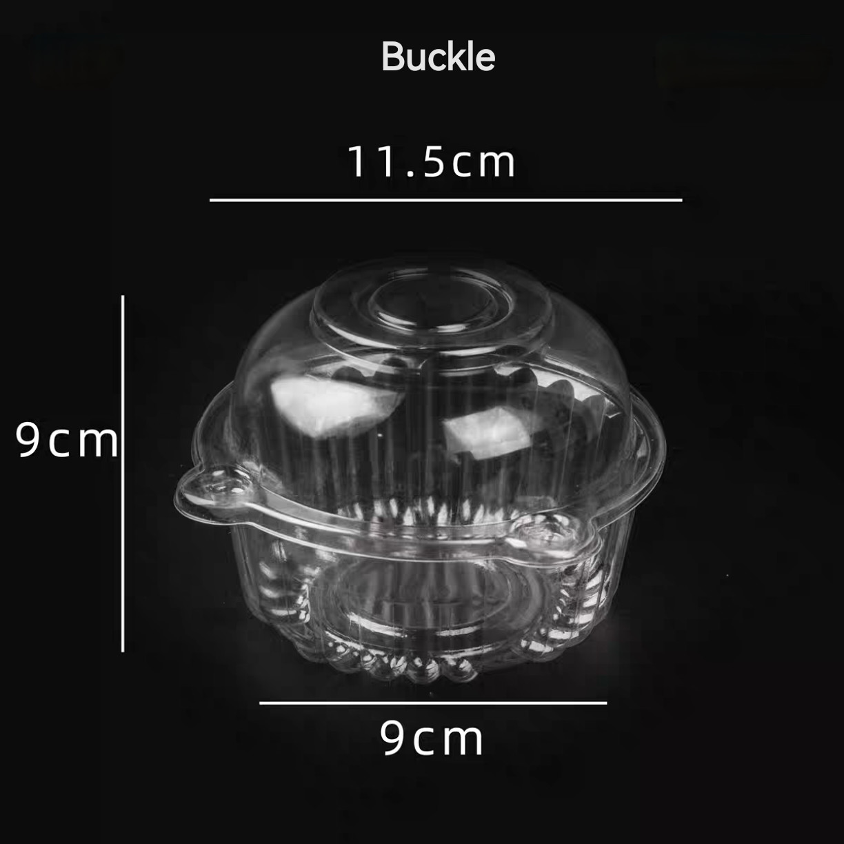 Transparent Vegetable Box Disposable Fruit PET Box Clamshell Hinge Salad Pastry Takeaway Box No Hole With Lid