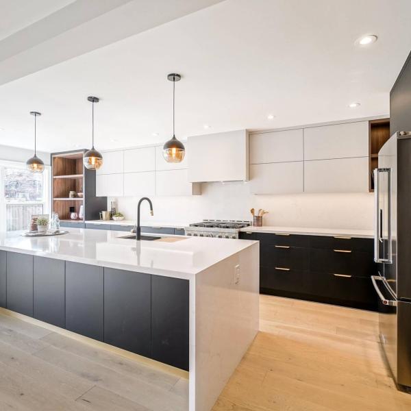 Villa/Apartment Modern Design Style Waterproof Wood Kitchen Cabinets Sets with