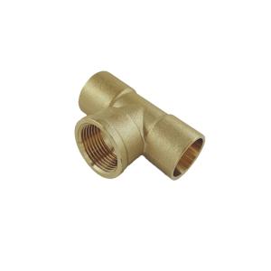 Quality ISO 228 Tee F Thread Brass PEX Pipe Direct Fixation Fittings wholesale