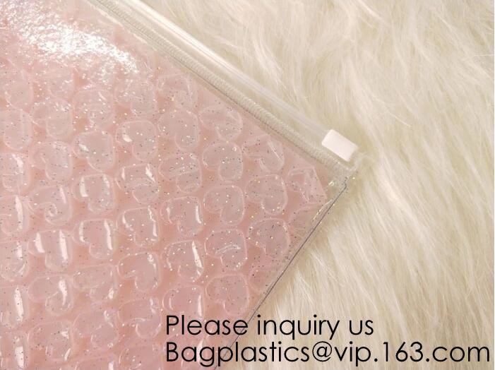 Colored PVC Film Bubble Bag/Special PVC k Bubble Bag/New Material Bubble Mailer With Zipper, bagease, bagplastics
