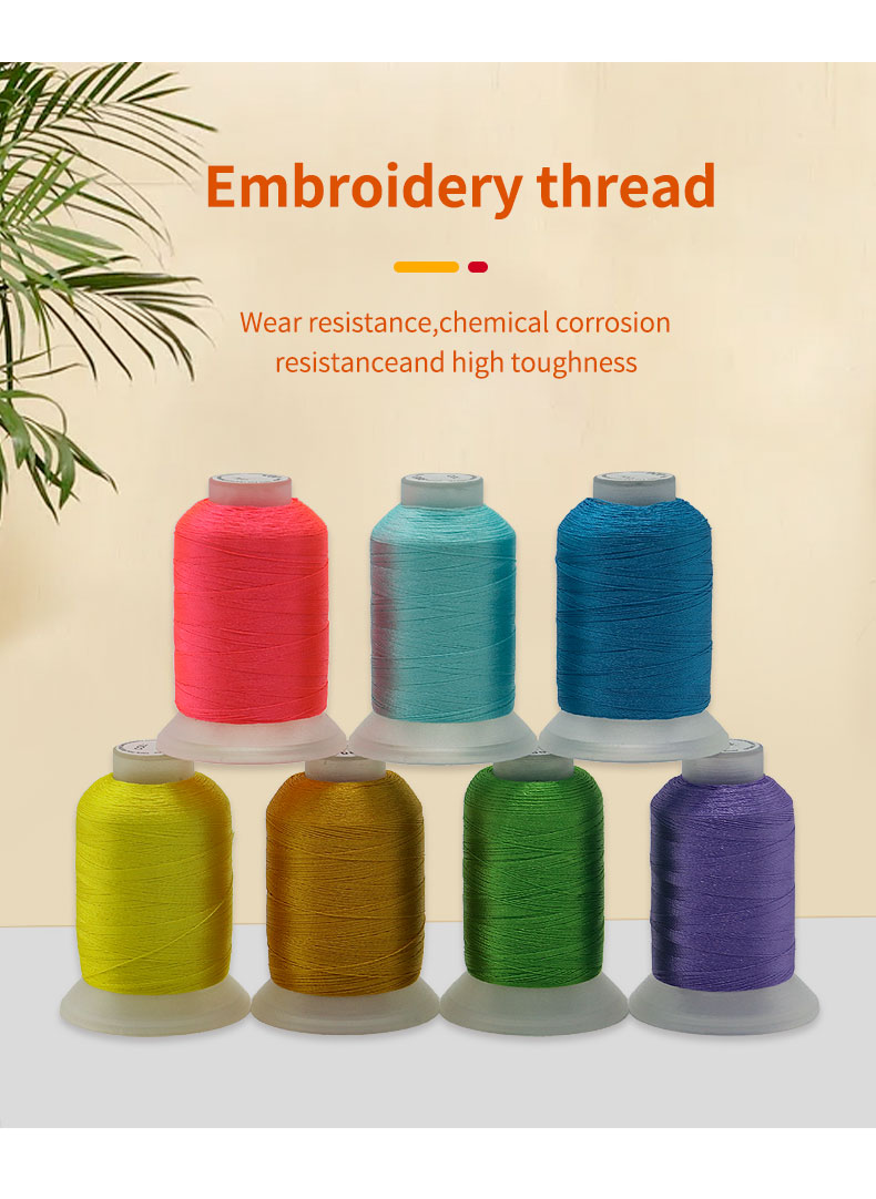 40 Colors 100% Polyester Embroidery Thread Set Kit 120d/2 500m For Quilting Stitching