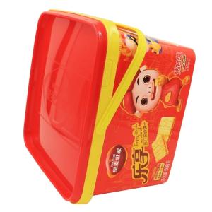 Quality Square Biscuit Disposable Plastic Containers 2.5L In Mold Labeling wholesale