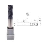 65HRC 4 Flutes 30 Helix Cemented Carbide Endmill for Harden Steel