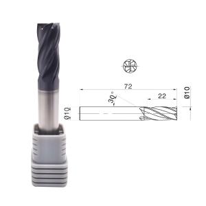Quality 65HRC 4 Flutes 30 Helix Cemented Carbide Endmill for Harden Steel wholesale