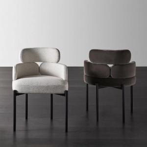 Quality Economic Upholstery Dining Chair Half Arc Backrest Hotel Restaurant Chair wholesale