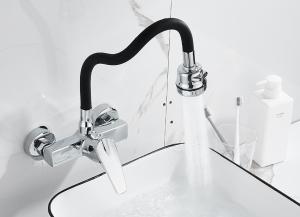 Quality Kitchen Flexible Curving Wall Mounted CE Concealed Basin Mixer wholesale
