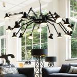 Black White Vintage Pendant Lights Industrial Light Spider Light Suspension Dear