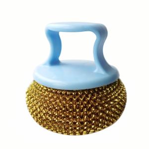 Quality Commercial Kitchen Cleaning Scourer Restaurants Stainless Steel Scrubber With Handle wholesale