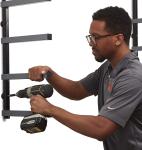 Wall Mount Wood Organizer Lumber Storage Metal Rack with 4-Level for Indoor and