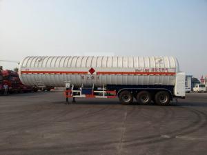 Quality Double Layered Gas Tank Truck 56000L 3x13T FUWA Alxe Cryogenic LNG Tank wholesale