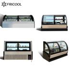 70L Refrigerated Bakery Display Case Sweet Dessert Curved Glass Fridge