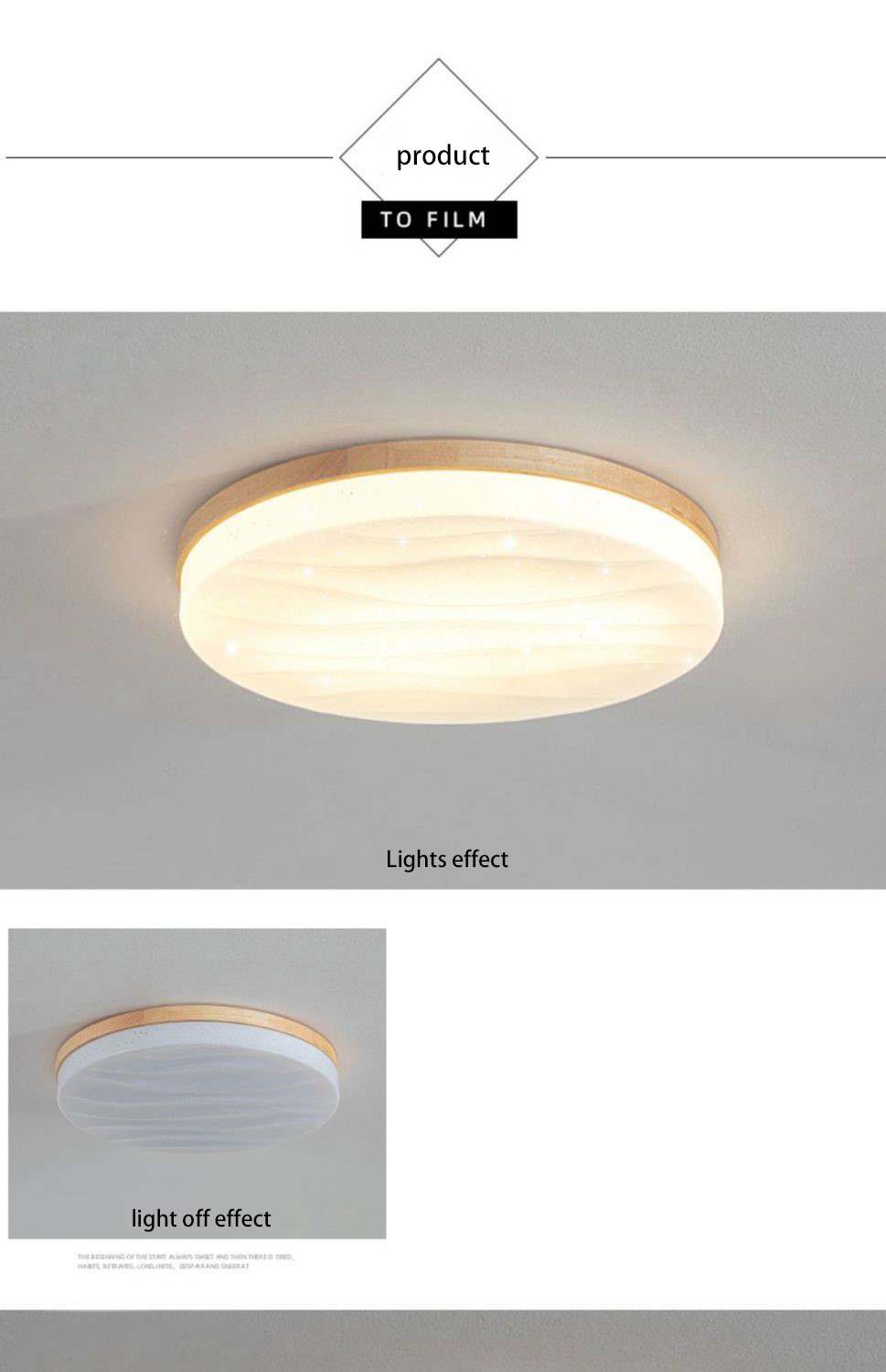 LED Ceiling Lamp Modern Wooden Shining Stars Lampshape Ceiling Lights(WH-WA-60）