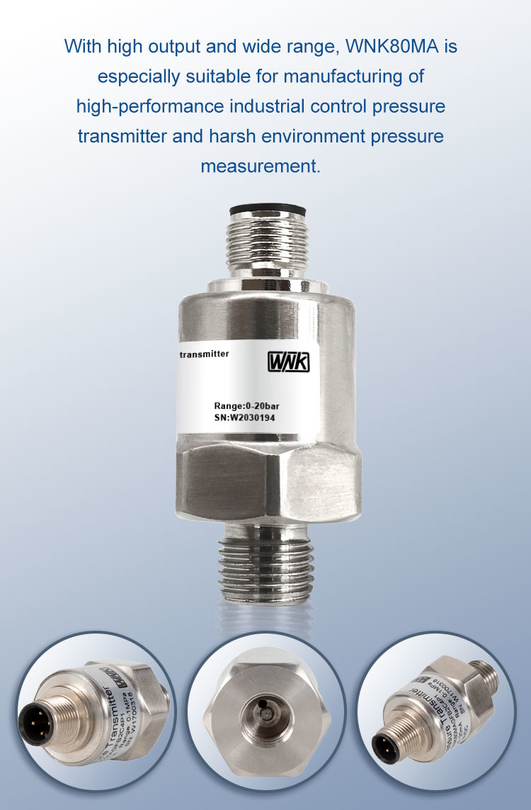 Low Cost Small Electronic 0.5-4.5V output Air Water Pressure Sensor With M12 Connector