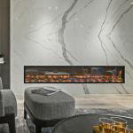1800mm 70-In Natural Flame Electric Fireplace Wall Insert Living Room