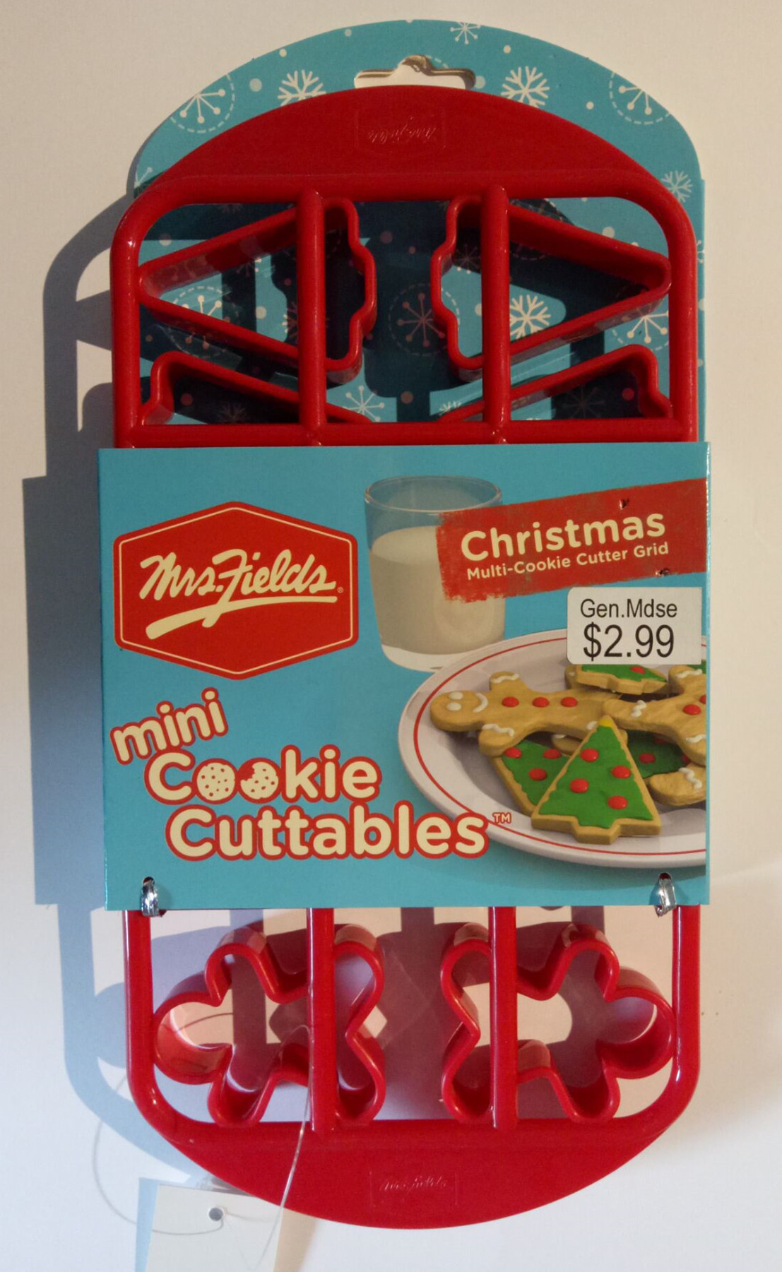 FB186000 Christmas multi-cookie cutter grid of 10 shaped of christmas tree & man
