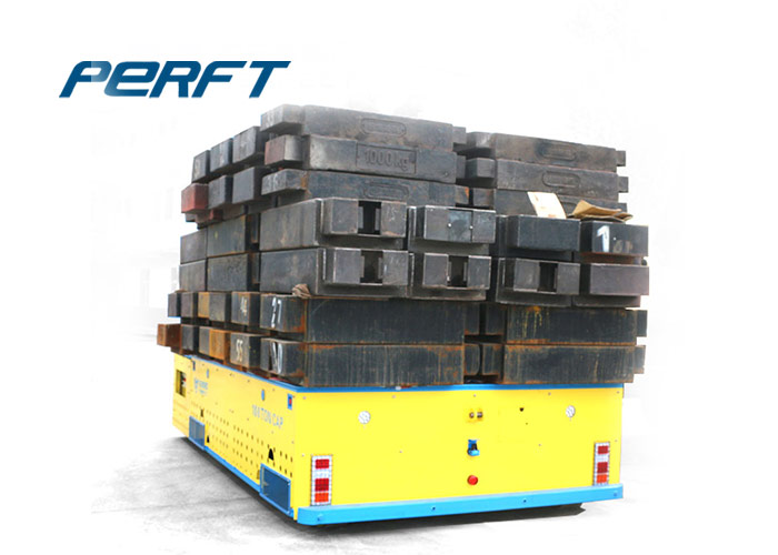 Heavy Load Steel Rail Wheels Heavy Duty Industrial Carts Motorized Transfer Trolley