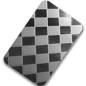 Quality Square Pattern Embossed Stainless Steel Sheet 0.3mm 304 443 Hairline Surface wholesale