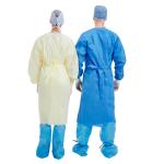 50g Blue Disposable Hospital Surgical Gowns , Level 2 Yellow SMMS Waterproof