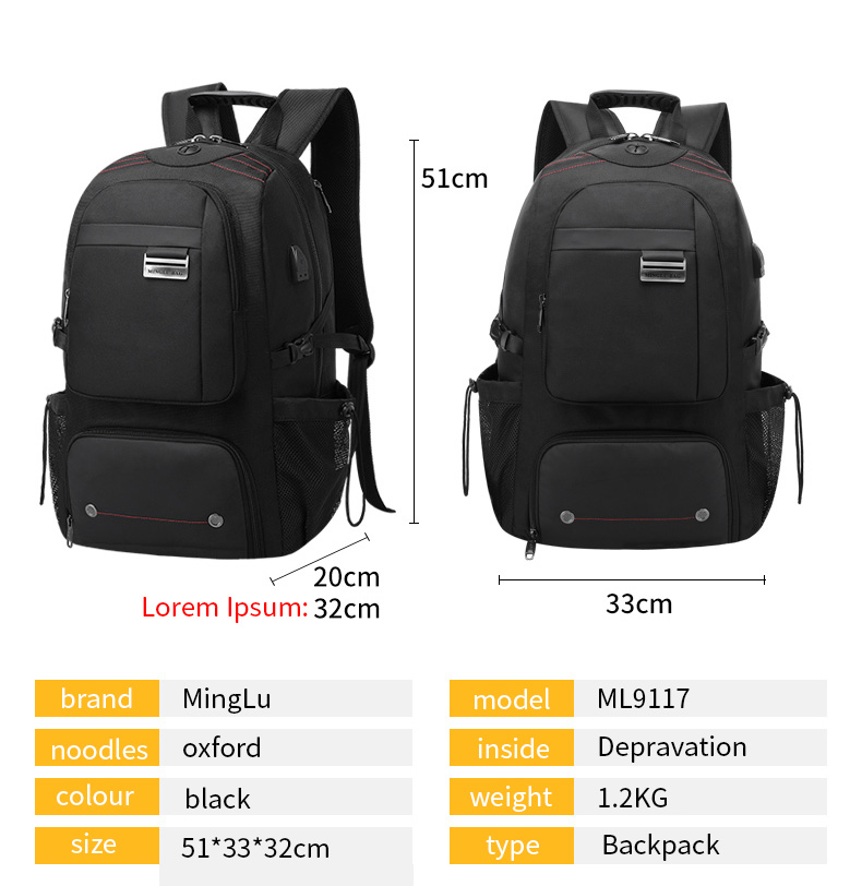 Computer Interlayer Oxford Waterproof Backpack Multifunctional 70l Travel Backpack