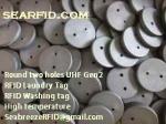 Round two holes Laundry Tag, UHF Gen2 Laundry Tag, RFID Washing tag, High