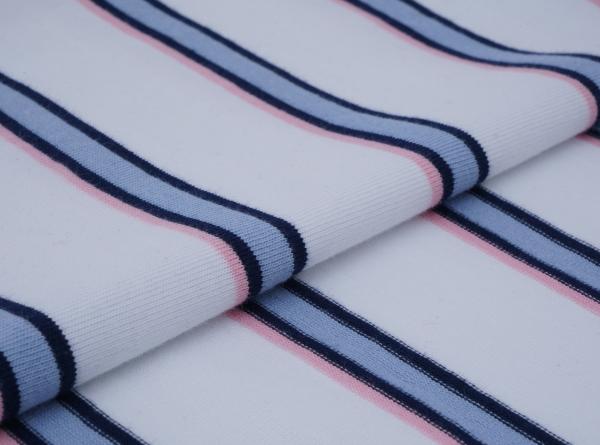 Fine And Smooth Clear Texture Double Yarn Natural Striped Material Fabric For