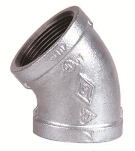 Quality malleable iron pipe fitting 45 degree elbow wholesale