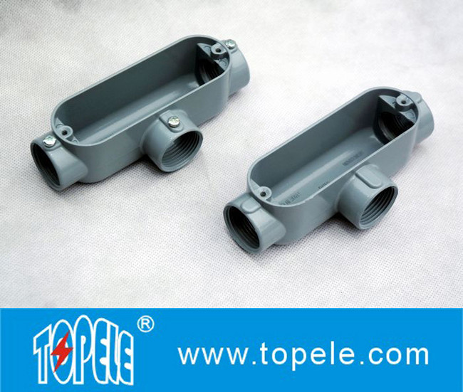 Aluminum Die Cast Conduit Body , Threaded C Type With Cover / Outlet Box