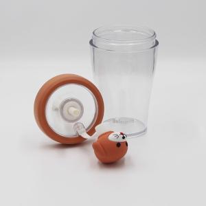 Quality Eco Friendly 430ml Plastic Straw Water Bottle Custom Wide Mouth wholesale
