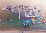 PVC 0.9mm Tarpaulin Aqua Park Equipment , Amusement Water Parks UV Resistant