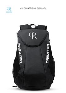 China Black Badminton Racket Bag Backpack Jacquard Polyester Lightweight on sale