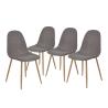Buy cheap Green Forest Fabric Dining Room Chairs Metal Legs Fabric Cushion Seat Back from wholesalers