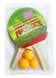 Quality Professional Performance Table Tennis Set Blister Packing With 3 Yellow Balls / 2 Bats wholesale