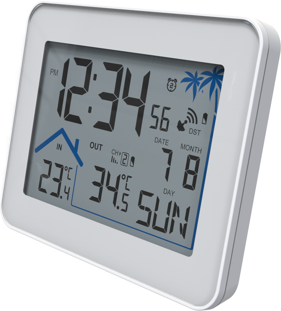 Square Digital Wall Timer Alarm Clock Back Light Digital Wall Timer With Temperature