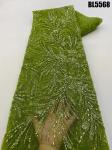 Exquisite handmade beaded lace embroidery lace fabric wedding dress Senegal