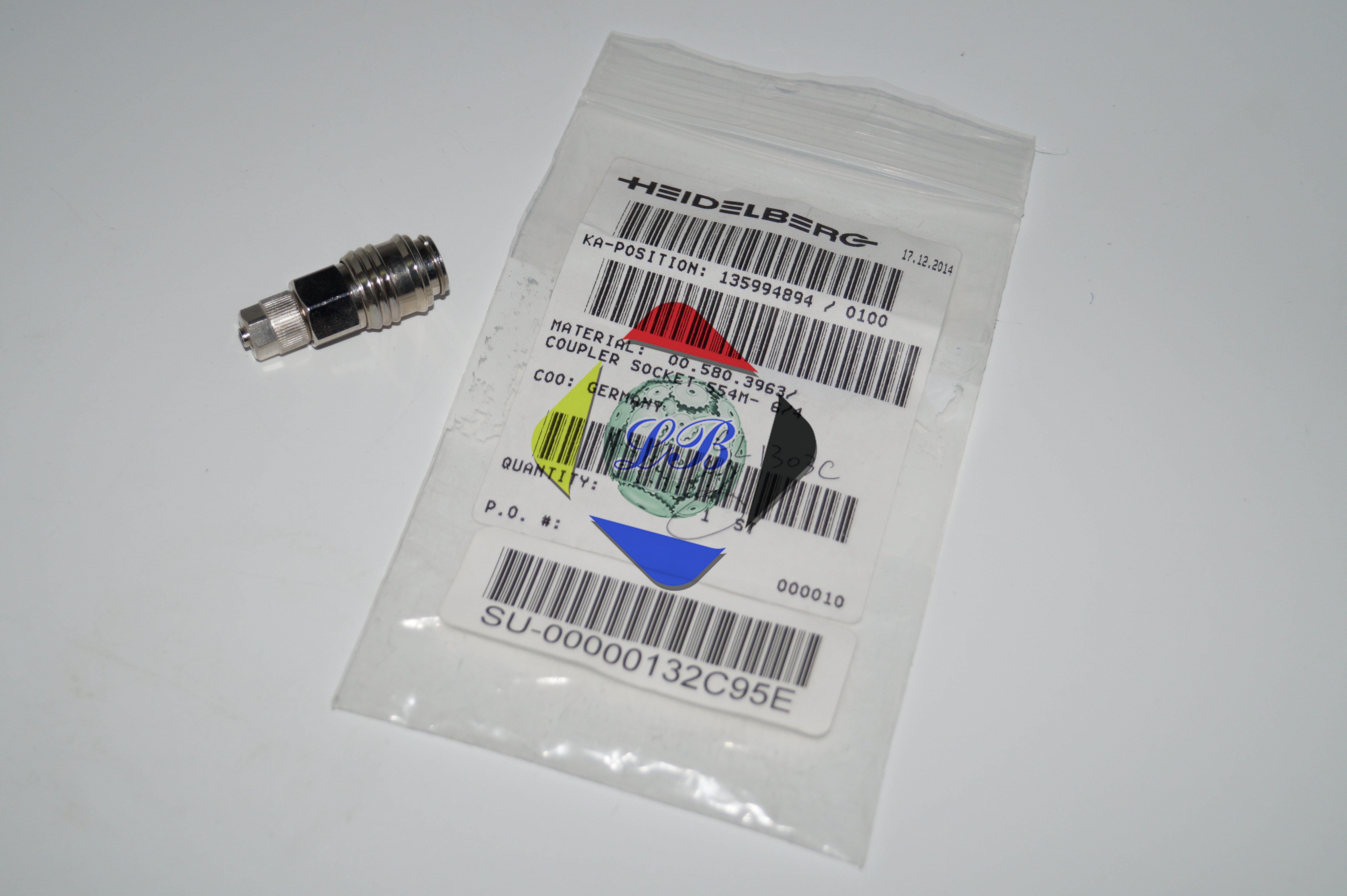 00.580.3963 Coupler socket 554M-6/4 Original parts for printing machine