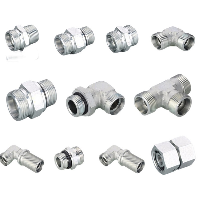 Factory Directly Sell Price ODM OEM Carbon Steel 3/4 Bsp Elbow Swivel Hydraulic Hose Metric 90degree Cone Seat Pipe Connector Coupling Adapter Fittings