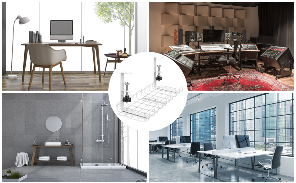 Wire Type Net Design Under Desk Cable Organizer for Cable Management