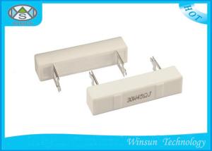 China 3W - 100W White Cement Power Resistor , Stand Type Ceramic Wirewound Resistor on sale