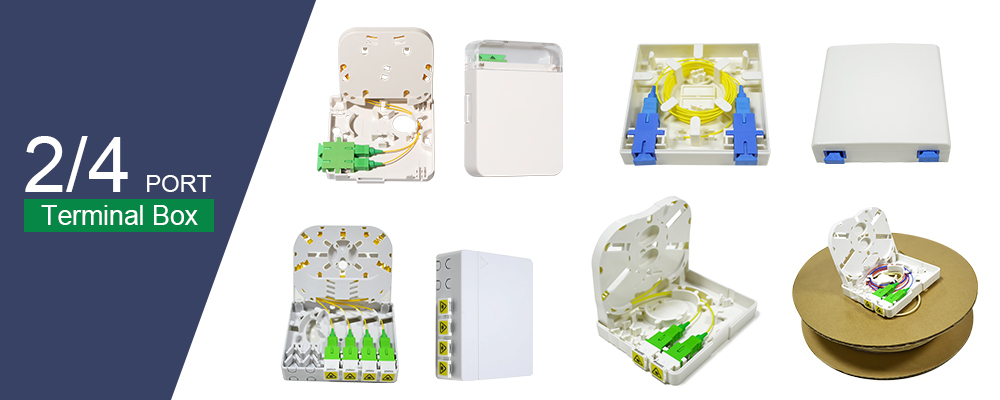 FTTH 2 Port 86 Fiber Optic Terminal Box Faceplate For Wall Socket