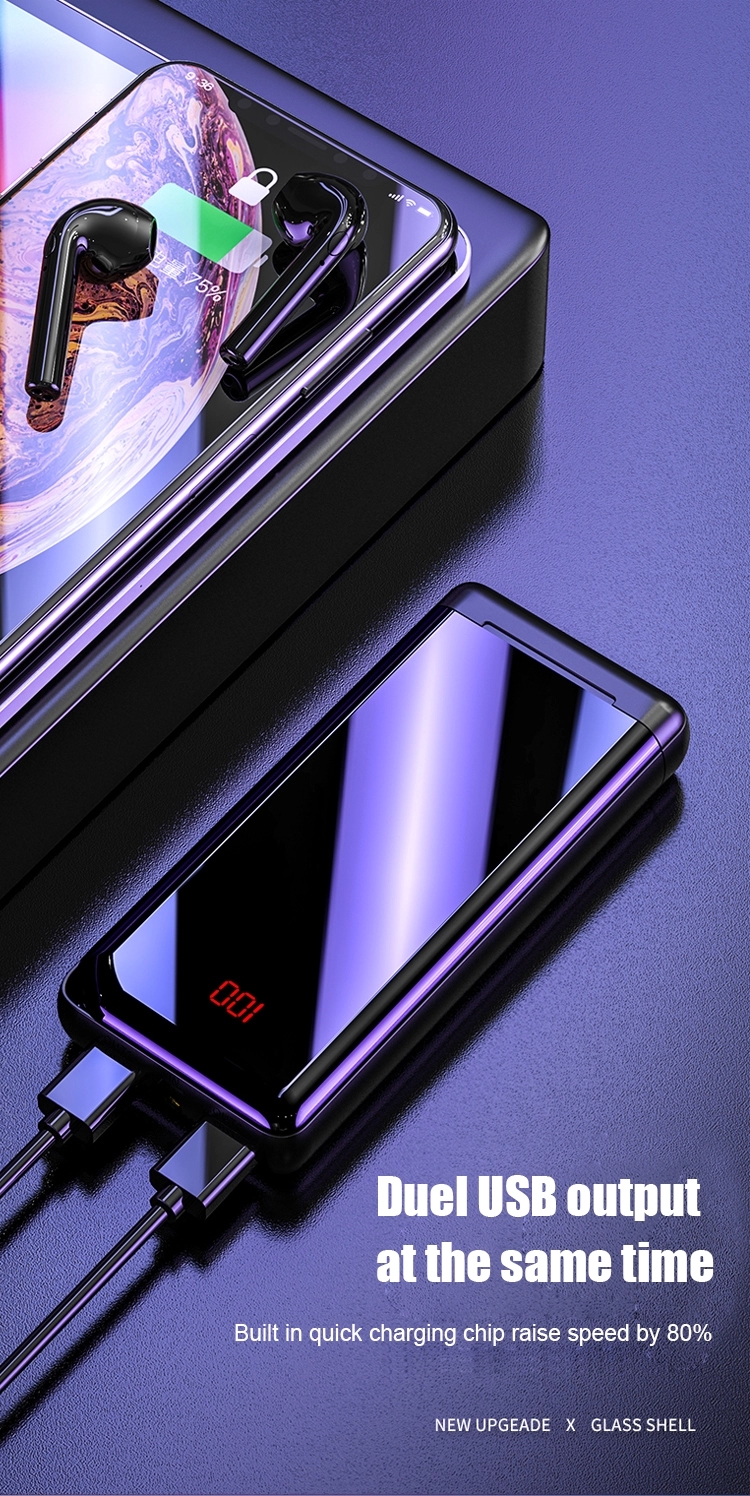 2020 New Earphone Power Bank TWS Bluetooth 5.0V Earphone Power Bank 10000mah with Earbuds