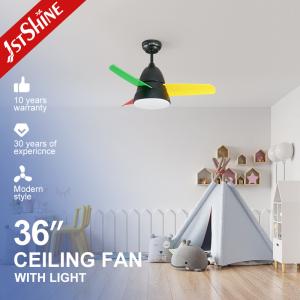 Quality Small Size 36 Inch Metal Blade Ceiling Fan Electric 3 CLR Brightness wholesale