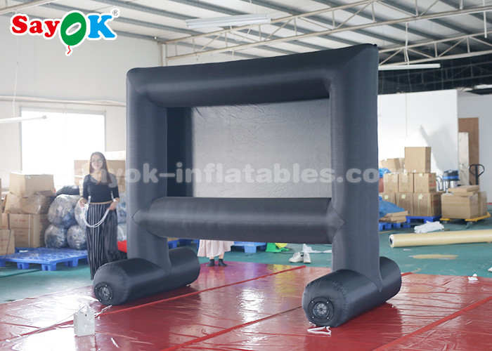 Inflatable Video Screen Portable Inflatable Movie Screen With Air Blower For Backyard / Parks