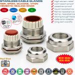 Anti-Corrosion IP68 Metric Cable Glands Stainless Steel 304, 316, 316L SCG